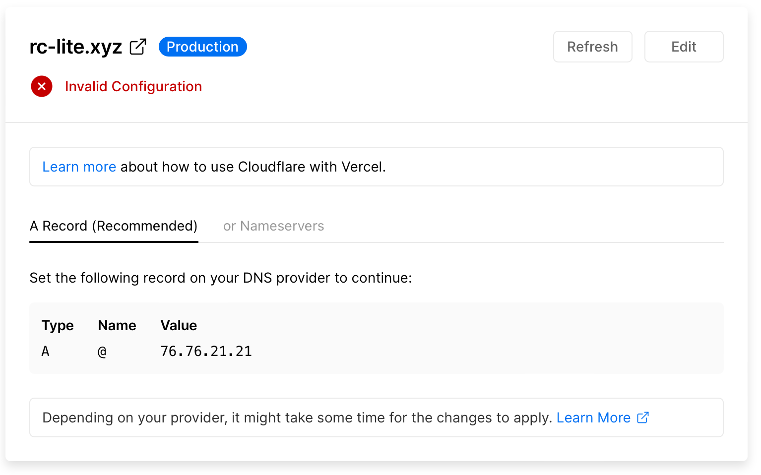 vercel-not-configured